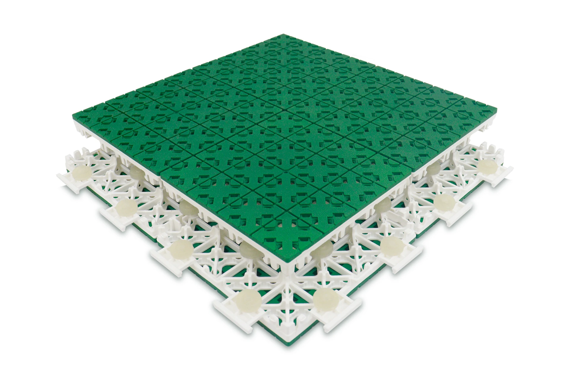 GTC Super Track Tile court tile installed - The leading modular tile track available, with a four-layer cushioned design