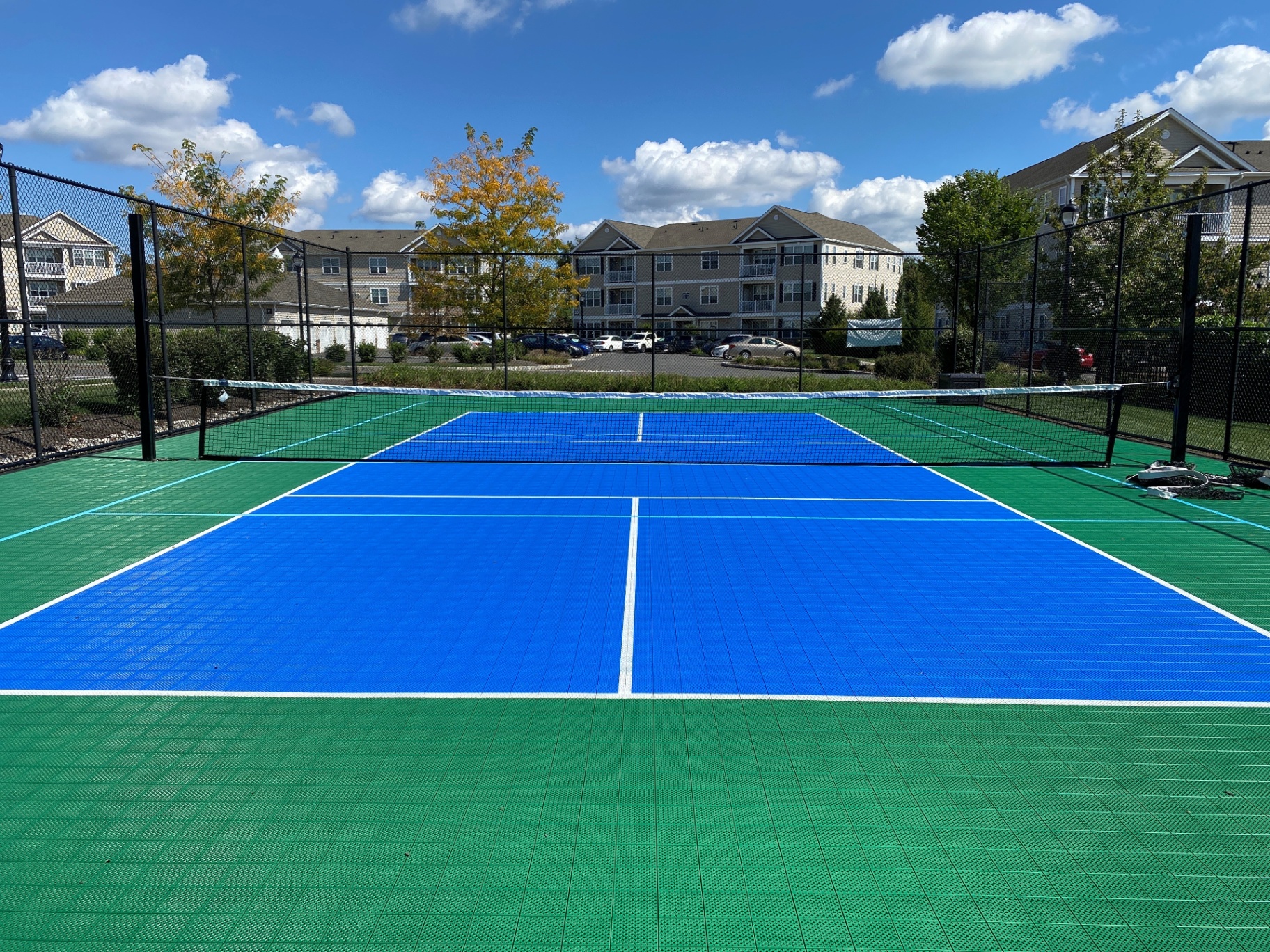 GTC Dink Pro court tile installed - Best all-around performance tile and the ultimate pickleball choice
