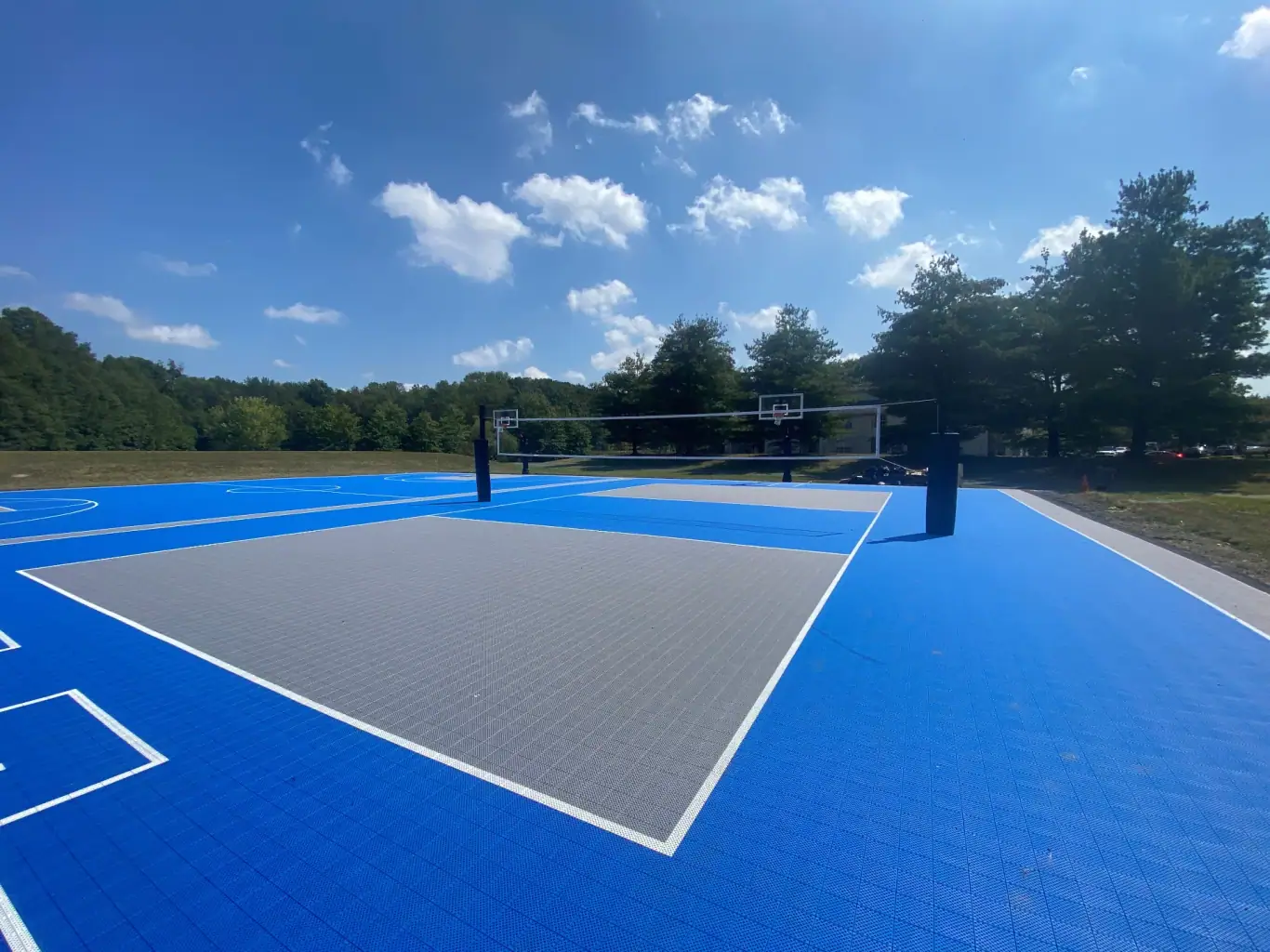 Backyard basketball court